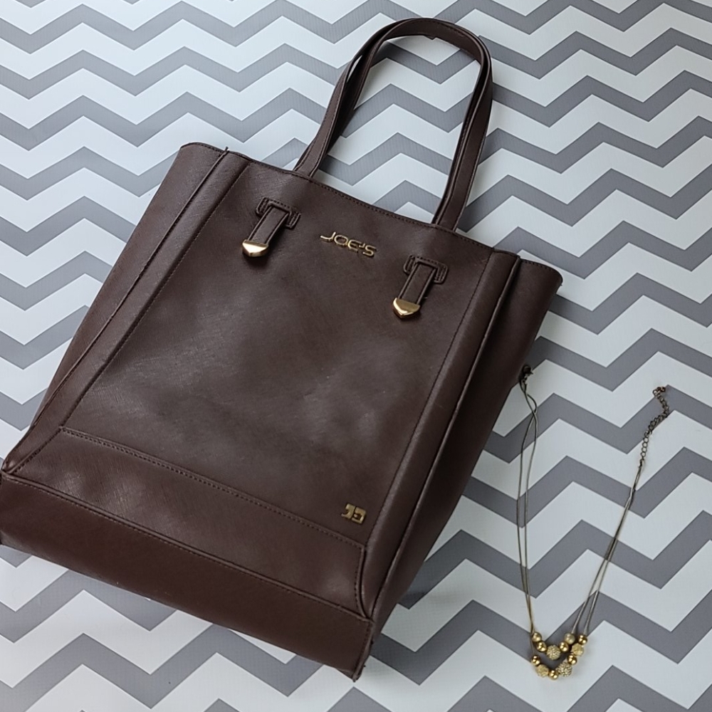 NWOT Leather Joe's Jeans tote handbag
